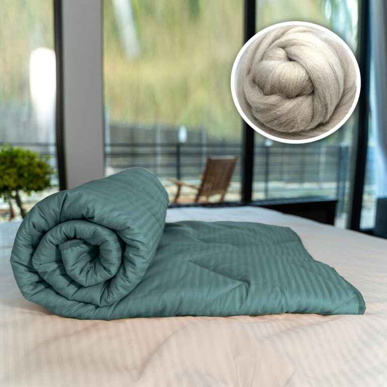Pilotă matlasată din lână naturală – confort respirabil pentru un somn echilibrat 🌿🛌