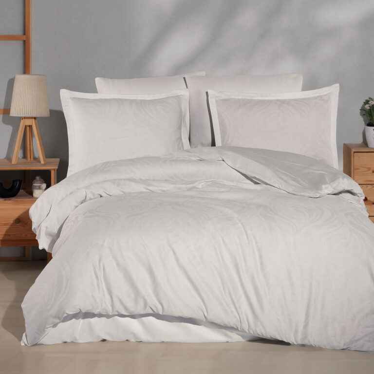 Lenjerie de pat Jacquard 100% bumbac – eleganță și rafinament în dormitorul tău! ✨💤