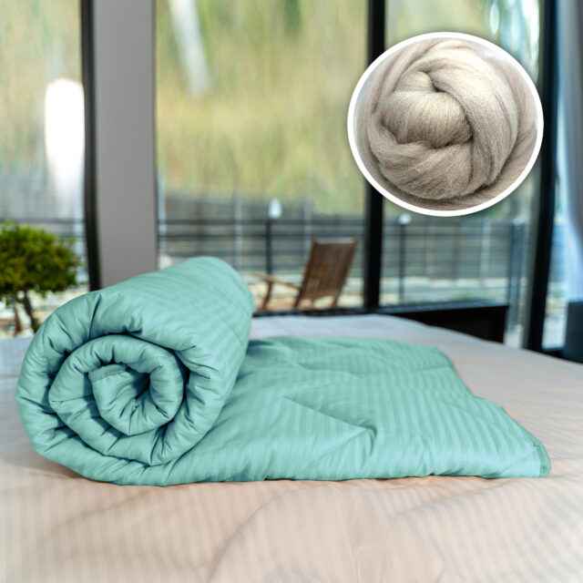 Pilotă matlasată din lână naturală – confort respirabil pentru un somn echilibrat 🌿🛌